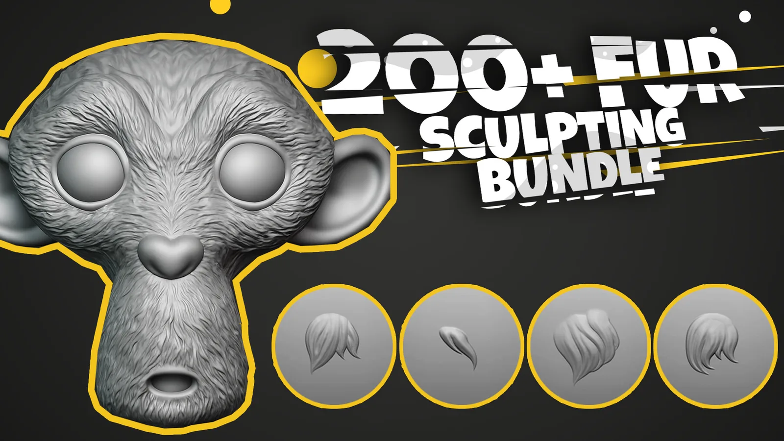 200+ Fur Sculpting Brushes For Blender & Zbrush - Ultimate Bundle